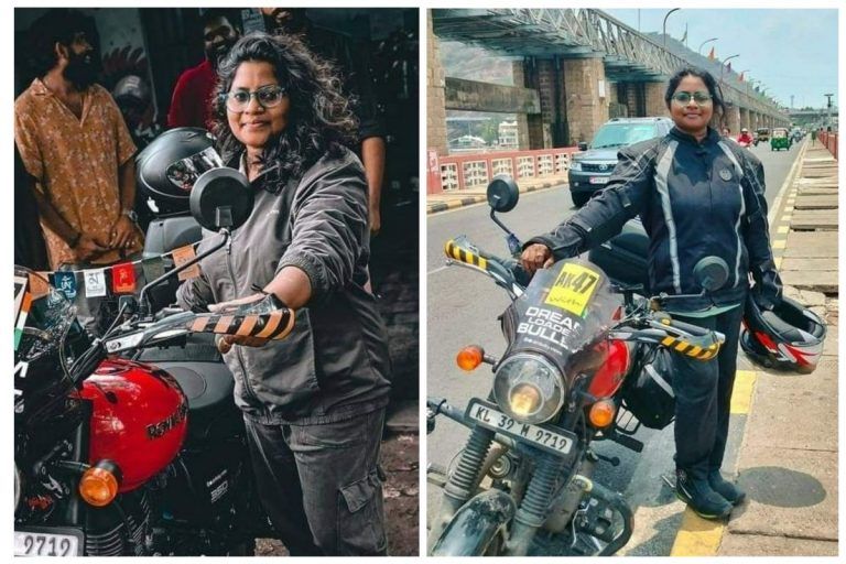 RJ & Single Mother From Kerala Undertakes Solo Bike Ride Across India For Defence Widows
